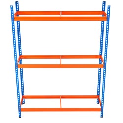 Kolmitasoinen teräsrengashylly 18 vakiokokoiselle renkaalle säädettävillä hyllyillä 300 kilogramman kantavuus