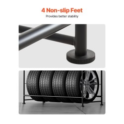 Rengasteline raskas teräs kaksitasoinen kahdeksalle renkaalle korkeussäädettävä pölysuojalla