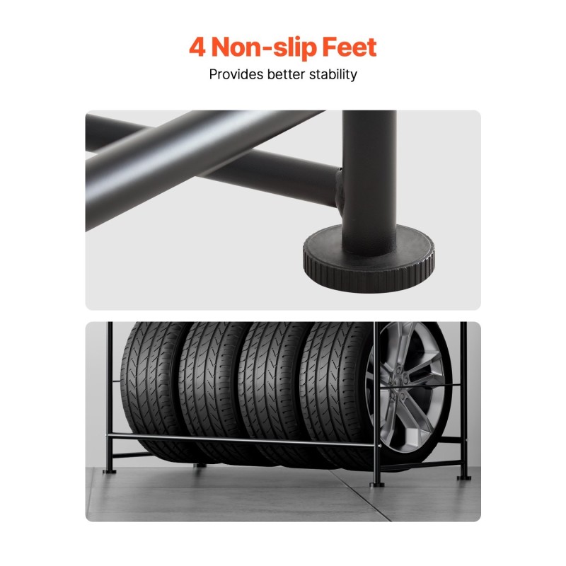 Rengasteline raskas teräs kaksitasoinen kahdeksalle renkaalle korkeussäädettävä pölysuojalla