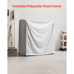 2-tasoinen teräsrengashylly siirtovaunulla säädettävä 8–12 renkaalle 180 kg kantavuus suojapeite 4 pyörää