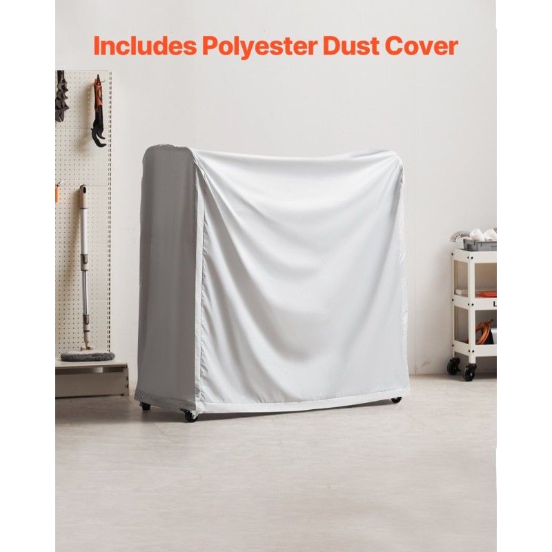 2-tasoinen teräsrengashylly siirtovaunulla säädettävä 8–12 renkaalle 180 kg kantavuus suojapeite 4 pyörää