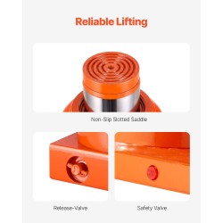 Hydraulinen pullotunkki 50 tonnia hitsattu teräsrunko 280–440 mm nostoalue kolmiosainen pitkä käyttövarsi