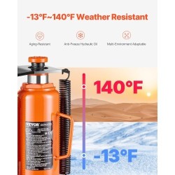 Hydraulinen pullotunkki paineilma avusteinen 12 t teräs 265–505 mm ajoneuvoille