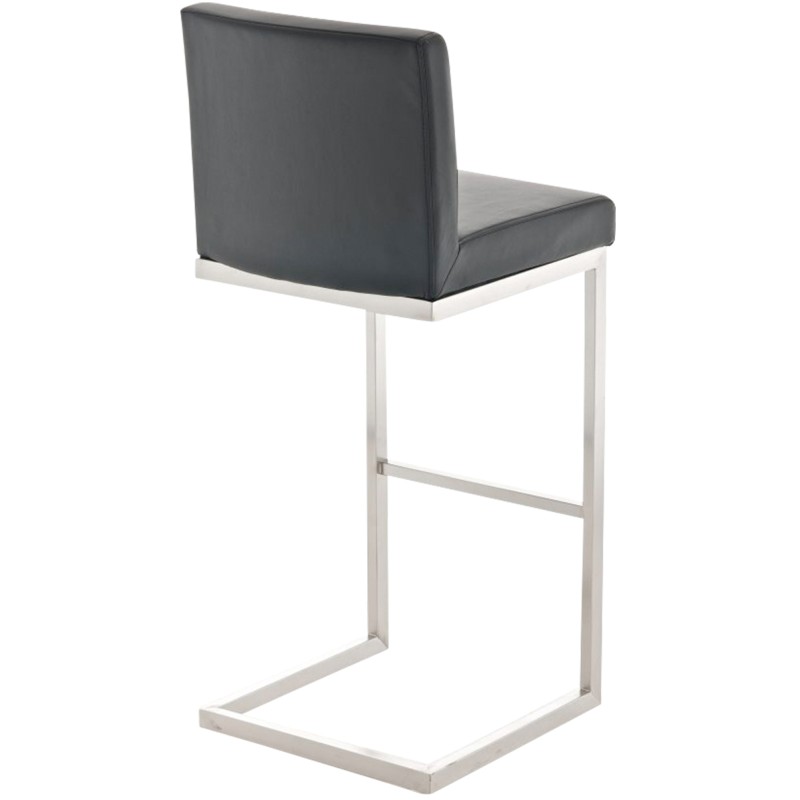 Paros keinonahkainen baarijakkara keinuvalla teräsrungolla