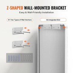 Seinään asennettava meikkipeili alumiiniseoskehys räjähdyssuojakalvo 915 x 915 mm