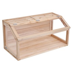 Puinen pieneläinhäkki 101 51 51 cm 270 asteen akryylipaneelit ylösavattava kansi sopii hamstereille