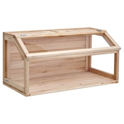 Puinen pieneläinhäkki lehtikuusipuusta akryylisivuilla 81×41×41 cm kääpiöhamstereille yläosa avattava