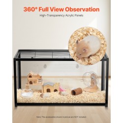 Pieneläinhäkki metallirunko akryyli PS-paneelit 96×47×55 cm hamstereille ja hiirille