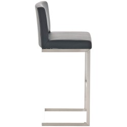 Paros keinonahkainen baarijakkara keinuvalla teräsrungolla