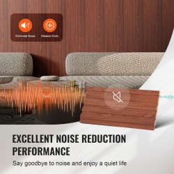 Akustiikkapaneelit puu-muovikomposiitti 2450x166 mm 8 kpl seinille ja katoille mustapähkinäsävy