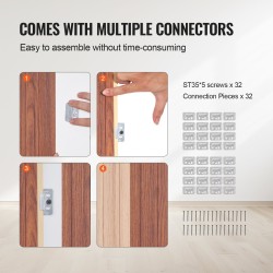 Akustiikkapaneelit puu-muovikomposiitti 2450x166 mm 8 kpl seinille ja katoille mustapähkinäsävy