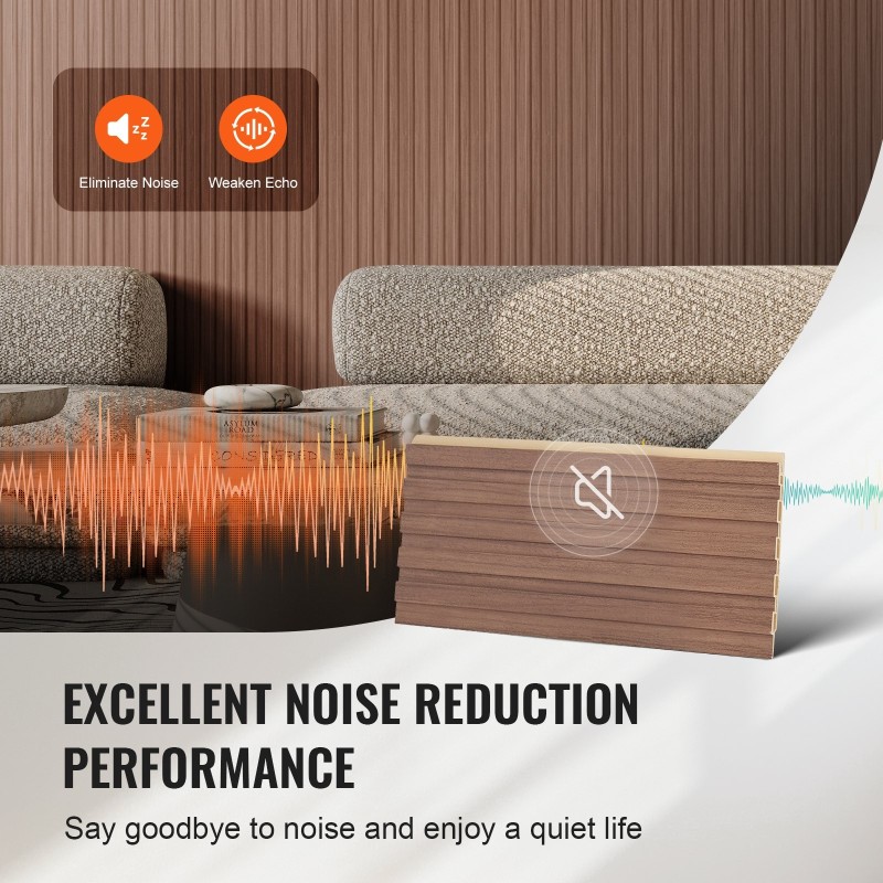 Akustiset puulistapaneelit 2450x166x9 mm 8 kpl harmaa tammi seinälle ja kattoon