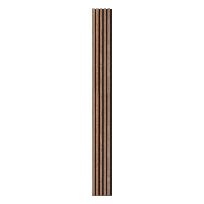 Akustiset MDF-puusälepaneelit pähkinän sävy 2400x200x21 mm 4 kpl seinä- ja kattokäyttöön