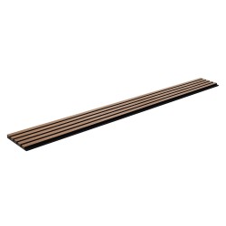 Akustiset MDF-puusälepaneelit pähkinän sävy 2400x200x21 mm 4 kpl seinä- ja kattokäyttöön