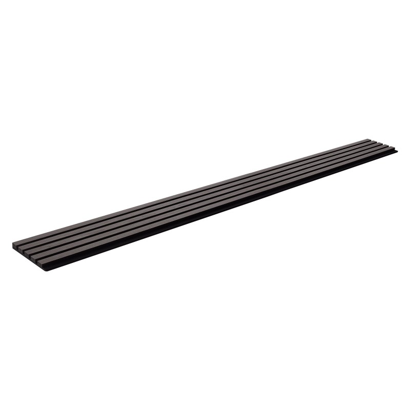 Puusäleinen akustiikkapaneeli MDF-pohjainen 2400 x 200 mm 4 kpl musta tammi seinille