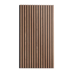 Akustiikkapaneelit puusälepinta MDF-runko 1200×600×21 mm 4 kpl seiniin ja kattoihin pähkinä