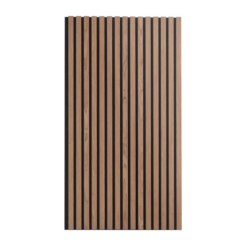 Akustiikkapaneelit puusälepinta MDF-runko 1200×600×21 mm 4 kpl seiniin ja kattoihin pähkinä
