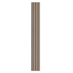 Akustiset puusälepanelit 4 kpl 2400x200x21 mm hopeanharmaa seinille ja katoille