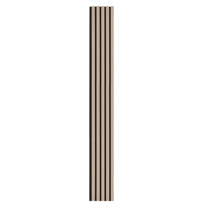 Akustiset puusälepanelit 4 kpl 2400x200x21 mm hopeanharmaa seinille ja katoille