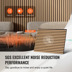 Akustiikkapaneelit MDF 1200x600 mm 4 kpl vaalea tammi seinä ja katto