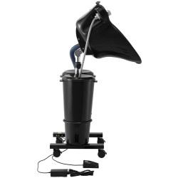 Siirrettävä hiustenpesuallas säädettävä korkeus sähköpumppu kaksi ämpäriä kaksi suihkupäätä viemäriletku musta