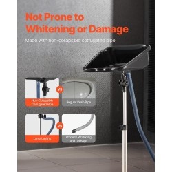 Jalallinen kannettava pesuallas hiusten pesuun säädettävä korkeus ja kallistuskulma kevyt pitkä tyhjennysletku