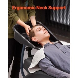 Jalallinen kannettava pesuallas hiusten pesuun säädettävä korkeus ja kallistuskulma kevyt pitkä tyhjennysletku