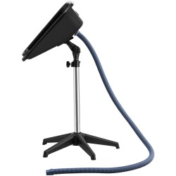 Seisova hiustenpesuallas säädettävä korkeus 89–126 cm kallistuskulma 1,8 m poistoletku