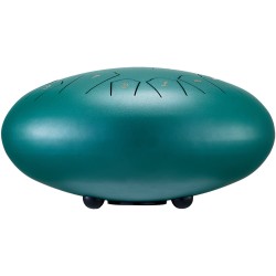 Teräsrumpu 12 tuumaa hiiliteräs 13 säveltä C duuri vihreä 2 kapulaa kantolaukku