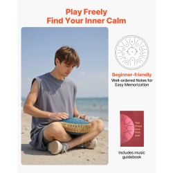 Teräksinen kielirumpu 30,5 cm 13 säveltä C-duuri tummansininen