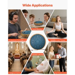 Teräksinen kielirumpu 30,5 cm 13 säveltä C-duuri tummansininen