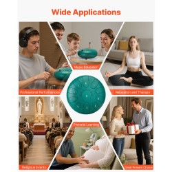 Teräskielirumpu seosteräs 25,4 cm 11 ääntä C-duuri vihreä