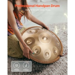 Handpan-rumpu 56 cm 9-ääninen 432 Hz D-molli nitrattu ruostumaton teräs