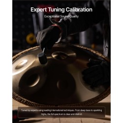 Handpan-rumpu 56 cm 9-ääninen 432 Hz D-molli nitrattu ruostumaton teräs