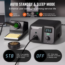 Juotosasema 70W digitaalinen 50–500°C sisäänrakennettu muuntaja 5 juotinkärkeä lyijytön juote pinsetit