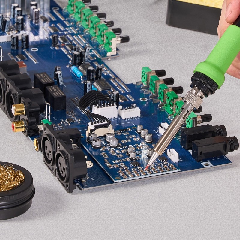 Juotosasema 75W digitaalinen 50–500°C PID-lämpötilansäätö 25V muuntaja 5 kärkeä lyijytön juote