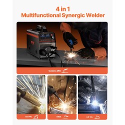 MIG-hitsauslaite 160A nelitoiminen IGBT-invertteri LCD-näyttö 10 mm materiaalille