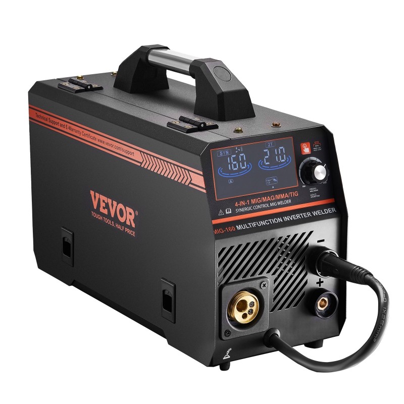 MIG-hitsauslaite 160A nelitoiminen IGBT-invertteri LCD-näyttö 10 mm materiaalille