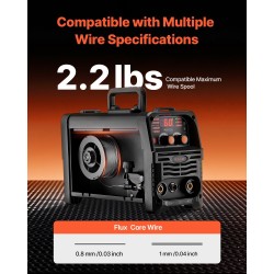 MIG-hitsauskone kolmitoiminen synerginen 130 ampeerin IGBT-invertteri digitaalinen näyttö kannettava