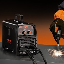 MIG-hitsauskone kolmitoiminen synerginen 130 ampeerin IGBT-invertteri digitaalinen näyttö kannettava