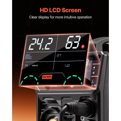 MIG-hitsauskone 4-toiminen 200 ampeeria IGBT-invertteri LCD-näyttö kaasuton ja kaasusuojattu