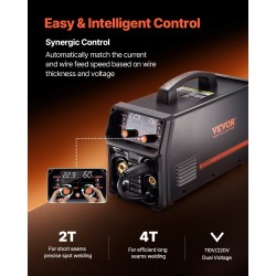 Hitsauskone viisi toimintoa 250 A IGBT-invertteri LCD-näytöllä teräkselle ja alumiinille