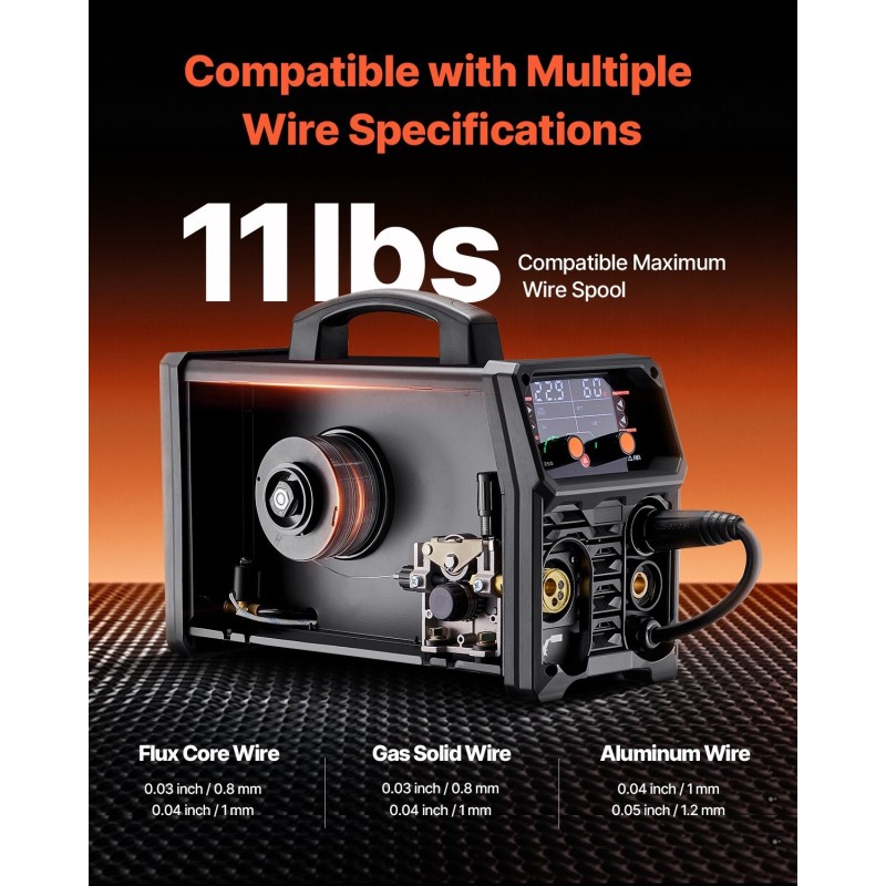 Hitsauskone viisi toimintoa 250 A IGBT-invertteri LCD-näytöllä teräkselle ja alumiinille