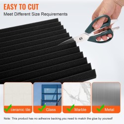 Akustiset korkeatiheyksiset polyuretaanivaahtopaneelit 52 kpl 300x300x25 mm musta paloa hidastava