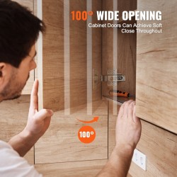 Kaapin saranat ruostumatonta terästä 60 kpl rungottomille kaapeille 100 asteen pehmeä sulkeutuminen