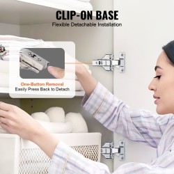 Kaapin saranat ruostumatonta terästä 40 kpl pehmeästi sulkeutuvat 100 asteen avaus