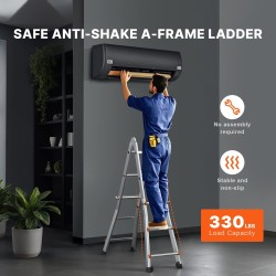 A-malliset teleskooppitikkaat alumiiniseosta täysin pidennetty 2880 mm 149,7 kg kantavuus