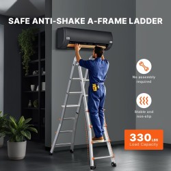 Teleskooppinen A-tyypin jatkotikas alumiinirakenteinen 5,99 m 149,7 kg kantavuus