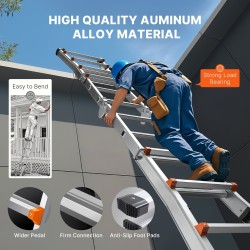 A-mallinen teleskooppitikas alumiinirunko 335 senttimetriä 149,7 kilogramman kantavuus sisä ja ulkokäyttöön