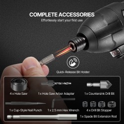 Poranterä ja ruuvikärkisarja 246-osainen puulle metallille muoville betonille lukittavalla kotelolla